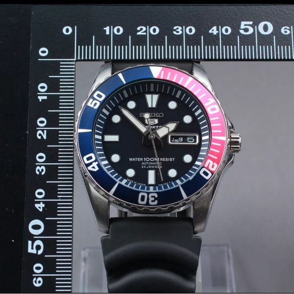SEIKO 5 Sports 7S36-03C0 SNZF15 AT 100M 23J   JAPAN X549 JDM NWT PEPSI - Picture 5 of 6